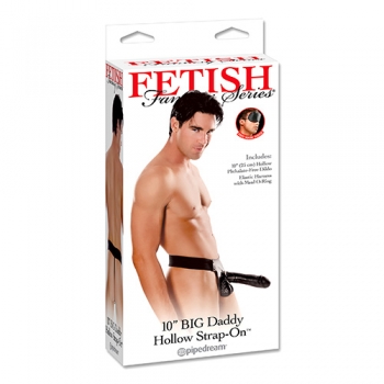 FALLO INDOSSABILE BIG DADDY HOLLOW 10'' STRAP-ON FETISH FANTASY SERIES BLACK