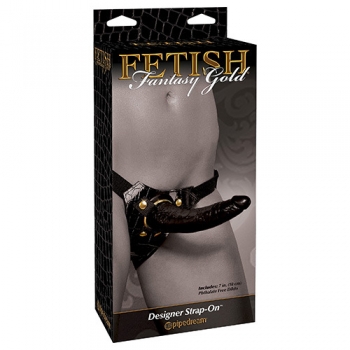 STRAP ON FETISH FANTASY GOLD DESIGNER STRAP ON